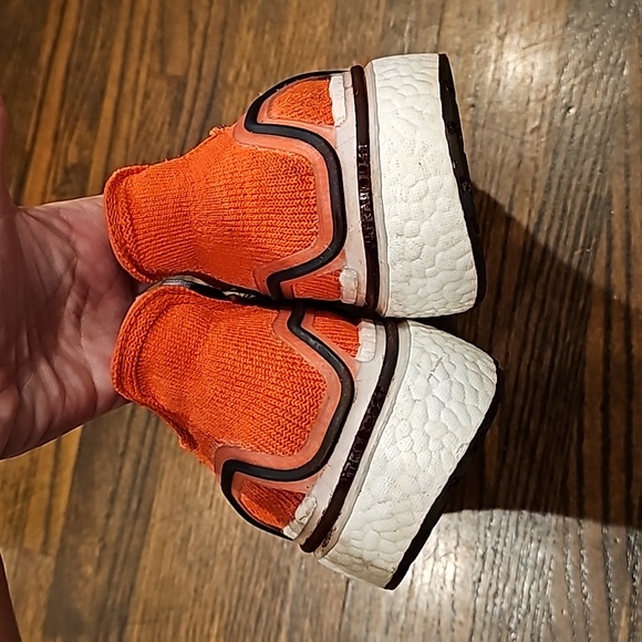 ADIDAS Ultra Boost Grey Four Hi Res Coral Sneakers sz 12 Men's Athletic Shoes - Picture 10 of 12